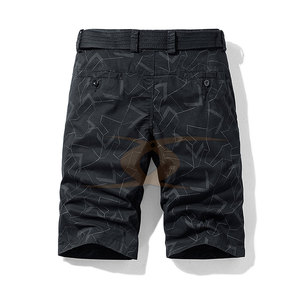 Pantalones cortos informales para hombre logotipo personalizado ligero transpirable algodón poliéster cintura elástica sólido precio al por mayor para uso al aire libre - Product Image 2