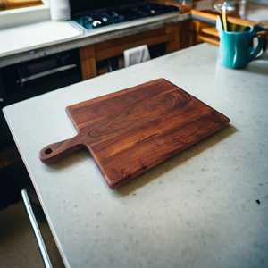 Planche à découper artisanale de luxe de haute qualité bord arrondi lisse bois d'acacia naturel écologique pour ensemble de vaisselle à la maison - Product Image 5