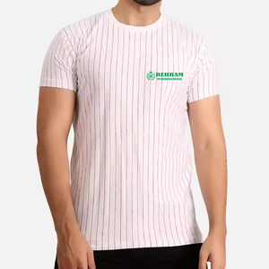 Camiseta en blanco, Camiseta holgada de algodón 100% personalizada, Camiseta con estampado de logotipo para hombres, camiseta de gimnasio de secado rápido OEM para hombres, camiseta de manga corta sin costuras para hombres - Product Image 6
