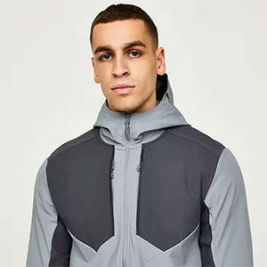 Chándal cortavientos de nailon y poliéster ligero impermeable con logotipo personalizado para hombre, conjunto de chándal cortavientos de nailon para exteriores para hombre - Product Image 4