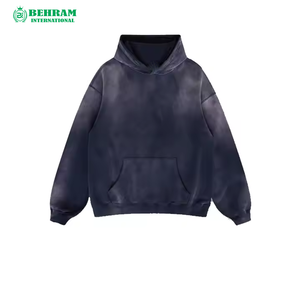 Sweat-shirts à capuche unisexes surdimensionnés en molleton/éponge française 100% coton de qualité supérieure, broderie 3D du logo sur le devant, hiver - Product Image 1
