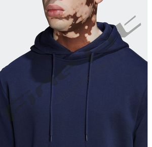 เสื้อกันหนาวมีฮู้ดแบบสวมหัวสำหรับผู้ชายเสื้อสเวตเชิ้ตแฟชั่นลำลองผ้าฝ้ายผสมสีพื้น - Product Image 5