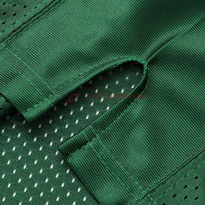 T-shirt en mesh pour homme, très tendance, design personnalisé sur toute la surface, respirant, couleur verte, séchage rapide, col en V. - Product Image 5