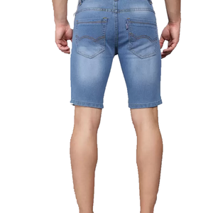 2024กางเกงขาสั้นผ้ายีนส์แฟชั่นผู้ชายผ้ายีนส์ผ้ายืดสีฟ้าแบบลำลองผ้าทอระบายอากาศและกันน้ำได้สำหรับฤดูใบไม้ผลิ - Product Image 4