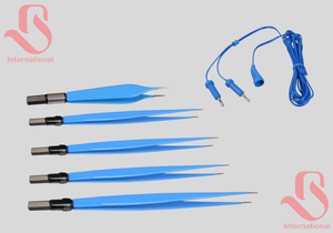 ชุดคีมผ่าตัดแบบสองขั้วตรง ยี่ห้อ BISONS จำนวน 5 ชิ้น ผลิตจากสแตนเลส ปลาย 1 มม. ใช้ซ้ำได้ สายยาว 3 เมตร - Product Image 2