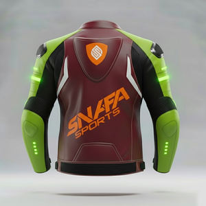 Chaqueta de Motociclista de Cuero Elegante para Hombre, Color Personalizado, 100% Cuero, Chaqueta de Motociclista para Hombre, Chaquetas de Cuero Personalizadas para Motociclistas - Product Image 2
