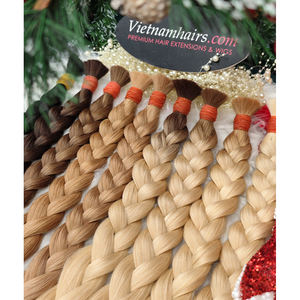 Venta al por mayor de cutícula recta natural intacta 100% extensiones de cabello humano virgen Remy máquina Premium de Grado Superior trama doble Vietnam - Product Image 6