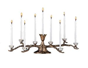 Thème fantaisie meilleur vendeur bougeoir juif Hanukkah Menorah juif Judaica Israël Vintage laiton Hanoukka bougeoir nordique - Product Image 4