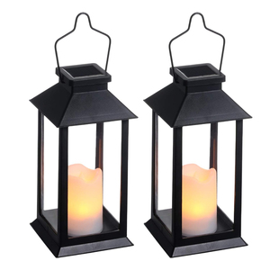 Portavelas decorativo interior respetuoso con el medio ambiente hecho a mano diseño moderno de Metal negro al por mayor FAROL DE Navidad de hierro para vivir en casa - Product Image 2