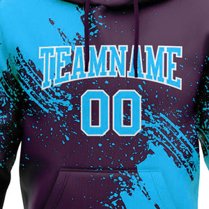 Vêtements de sport surdimensionnés de haute qualité, pull en polyester de couleur unie pour hommes, sweat à capuche décontracté pour hommes - Product Image 3