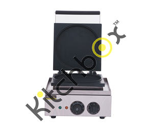 Máquina para Hacer Waffles Planos Antiadherente de Acero Inoxidable Industrial y Comercial Kitchbox con Potencia de 1500-2000W - Product Image 1