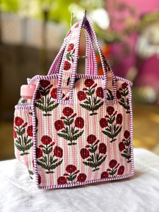 Sac en coton 2025 grand format avec poignée, taille personnalisée, logo, sac matelassé imprimé à la main pour femmes, sac à bandoulière, sac de shopping, sac de voyage - Product Image 2