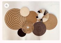 Décorations murales artisanales exquises et polies, fabriquées en bois naturel de qualité supérieure pour la décoration intérieure, avec couleur et taille personnalisables
