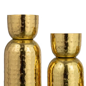 High Quality <b>Silver</b> Metal Taper Candle Stick Holder Stand Gold Plated Decorative Tall Shape for Home Use Manufactured in India - Product Image 2