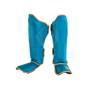 Tough Leather Shin <b>Pads</b> Durable Strong Lightweight Professional Protection Adjustable for Football Training Sports <b>Practice</b> - Product Image 3