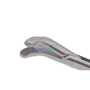 Porte-aiguilles en acier inoxydable à mâchoires fortement incurvées et allongées, inserts WTC, verrouillage, tige de 5 mm, 11 pouces (28 cm), avec poignée à pression - Product Image 4