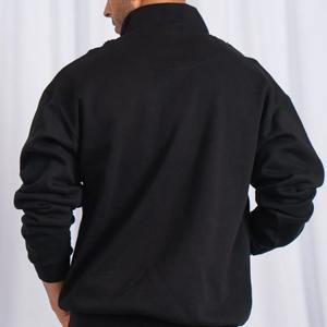 Sweatshirts à demi-fermeture éclair personnalisés d'usine Oem Odm Sweatshirts zippés à col montant pour hommes Sweat-shirt à demi-fermeture éclair en coton de haute qualité - Product Image 2