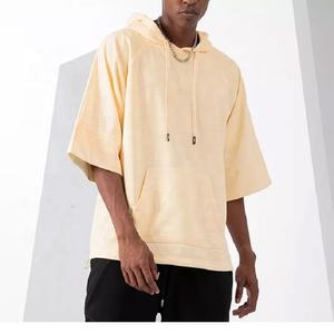 NUEVA Sudadera con Capucha Personalizada con Logotipo, Lisa, de Poliéster/Algodón, Tejido Ligero, Manga Corta, Corte Regular, Ecológica, para Hombre - Product Image 4