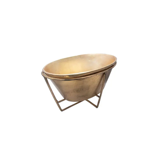 Cubo de vino de aluminio moderno enfriador de vino de metal Cubo de champán con soporte para fabricantes de India - Product Image 1