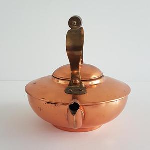 Tetera de cobre para servir té de camareros con agarre de madera Tetera de Metal de Venta caliente Tetera de Metal decorativa en oferta especial - Product Image 2