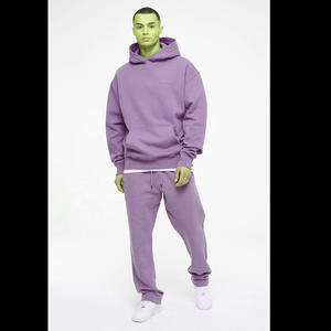 Pantalones de chándal de algodón pesado de 350G-400G personalizados para hombre, pantalones de chándal de pierna recta con pierna ancha, estilo informal, pantalones de chándal para hombre en blanco - Product Image 2