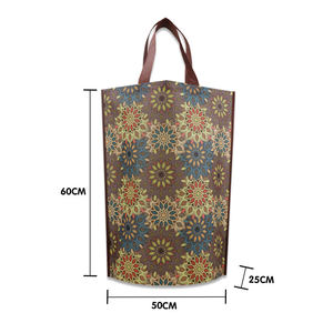 Rpet Reusable Large (_50cm) Grocery Shopping Tote Bag Custom Non Woven Eco Friendly with Logo Exhibition PP Webbing Handle - Product Image 6