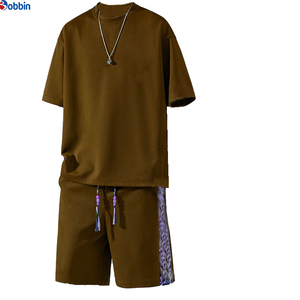 Ensemble de shorts en coton unisexe confortable et respirant avec logo personnalisé, nouvelle arrivée, ensemble de jogging court personnalisé pour hommes grandes tailles - Product Image 1