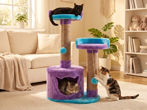 High Quality Amistar Nessia Classic Jute Cat Tree with 3 <b>Levels</b> Eco-Friendly & Durable for Cats-All Sizes - Product Image 3