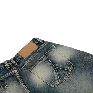 Pantalones cortos de mezclilla para hombre de calle alta, ropa de calle informal suelta, Hip Hop, transpirable, a prueba de viento, secado rápido, Color personalizado, 100% algodón - Product Image 5