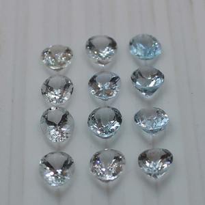 100% pierres précieuses aigue-marine naturelles pierres précieuses à facettes coupées en vrac pierre de naissance de mars pour la fabrication de bijoux bagues collier pendentifs en vrac - Product Image 2