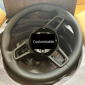 Volante Deportivo de 3 Radios en Cuero Nappa Estilo GT con Remaches para <span class=keywords><strong>Porsche</strong></span> Cayenne <span class=keywords><strong>Diesel</strong></span> 2012 Panamera (Ajuste Universal) - Product Image 4