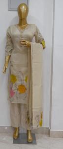 Chất lượng tuyệt vời của phụ nữ kurta phù hợp với bộ vải cotton thẳng in kurta với quần in kỹ thuật số có thể giặt được với dupatta - Product Image 3