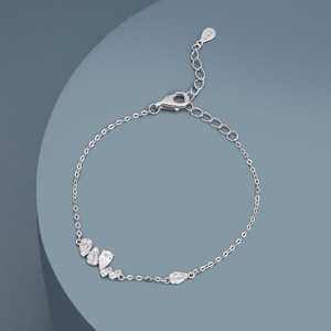 92.5 <b>Silver</b> <b>Bracelet</b> 191291 Rhodium & Gold Plated Diamond & Zircon Key & Number <b>Charms</b> Religious & Ethnic Style for Gifts - Product Image 6
