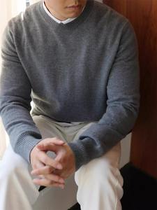 Pull en cachemire d'hiver à col rond pour homme personnalisé, style basique, approvisionnement ODM - Product Image 6