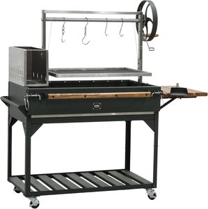 Parrilla de Carbón y Leña Santa Maria de la MEJOR CALIDAD con Braser, Parrilla Ajustable, Ladrillos Refractarios, Acero Resistente - Product Image 2