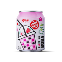 Productiebedrijven Vietnam Groothandel Nieuw Ontwerp 250Ml Blikjes Popping Boba Bubble Tea Mix Ananas
