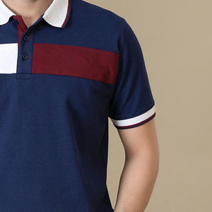 Polos en coton piqué de qualité supérieure pour hommes col et poignets contrastés tarif de gros respirant avec broderie personnalisée de nom de marque - Product Image 5