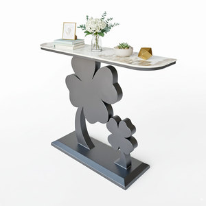 Contemporary <b>Marble</b> <b>Console</b> <b>Table</b> 120x30x85cm with Iron Legs for Living Room Hotel Bedroom-DOULUCK CST070 - Product Image 1