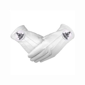 Gants maçonniques bon marché de conception professionnelle couleur blanche vente en gros gants maçonniques en pur coton - Product Image 1