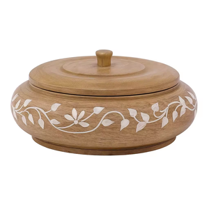 Cacerola de madera con tapa a juego, regalo de inauguración de la casa, calidad lujosa, novedad - Product Image 1