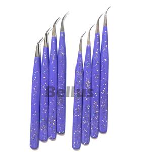 Pinzas de extensión de pestañas con punta de fibra profesional Pinzas de pestañas de acero inoxidable Premium Hecho en Pakistán Logotipo personalizado OEM - Product Image 1