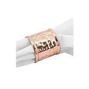 Anillo para Servilletas de Metal Dorado Brillante con Diseño de Hoja Plegable, Moderno, Ecológico y Duradero para Fiestas - Product Image 2