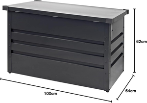 Boîte de rangement en métal d'extérieur, <span class=keywords><strong>coffre</strong></span> de rangement de <span class=keywords><strong>jardin</strong></span> durable et résistant aux intempéries pour les outils de <span class=keywords><strong>jardin</strong></span>, les équipements, les coussins, l'organisation - Product Image 2