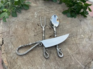 Edieval-cuchillo con funda de cuchara, cuchillo medieval de grado alimenticio y tenedor - Product Image 5