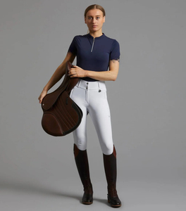 Breathable Comfortable Athletic Stylish Women <b>Equestrian</b> Riding Top Spandex Stretch Fabric Moisture Wicking Lightweight - Product Image 5