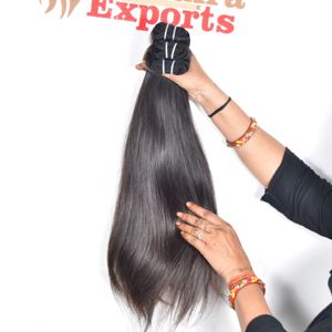 ผมต่อแนว100% ผมมนุษย์ผมตรงสีดำเนียนไม่ผ่านการแปรรูปผมคนอินเดีย - Product Image 3