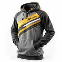 Obtenez un sweat à capuche personnalisé pour homme, style streetwear surdimensionné et durable, sublimé, 100% polyester, mélange de coton de base, hiver