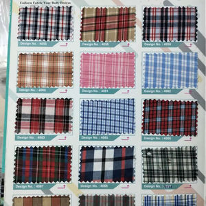 Tissu à carreaux teint en fil pour uniforme scolaire, tissu en polyester et coton à carreaux pour chemises d'étudiants (qualité d'exportation) - Product Image 1
