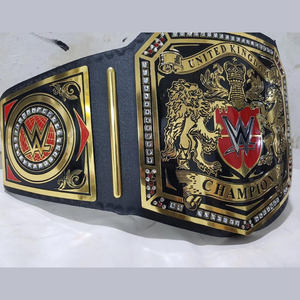 เข็มขัดหนังสีทองเข็มขัดมวยแชมป์มวยสีทองแบบสั่งทำเข็มขัดทอง WWE World heavyweight Championpex - Product Image 4