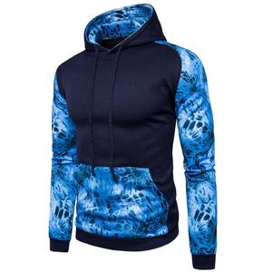 Latest Design Premium Quality 100% Cotton Winter <b>Fleece</b> Sublimation Hoodies Wholesale Solid <b>Navy</b> Contrast Sleeve Hoodies for <b>Men</b> - Product Image 2